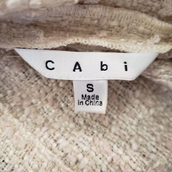 Cabi snap button oatmeal jacket size S - Picture 3 of 6